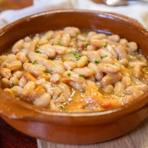 Haricots cuisinés aux Lardons